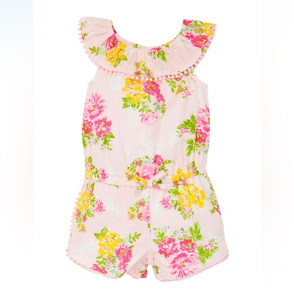 Little Me Other - ✨HP✨ Little Me Baby Girls Floral Woven Romper Size 24 months HOST PICK